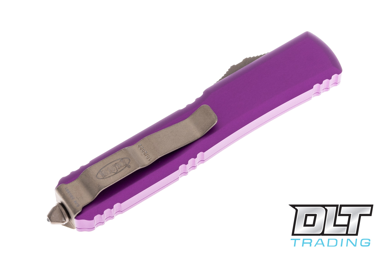 Microtech Ultratech D/E - Violet Handle - Bronze Apocalyptic Blade