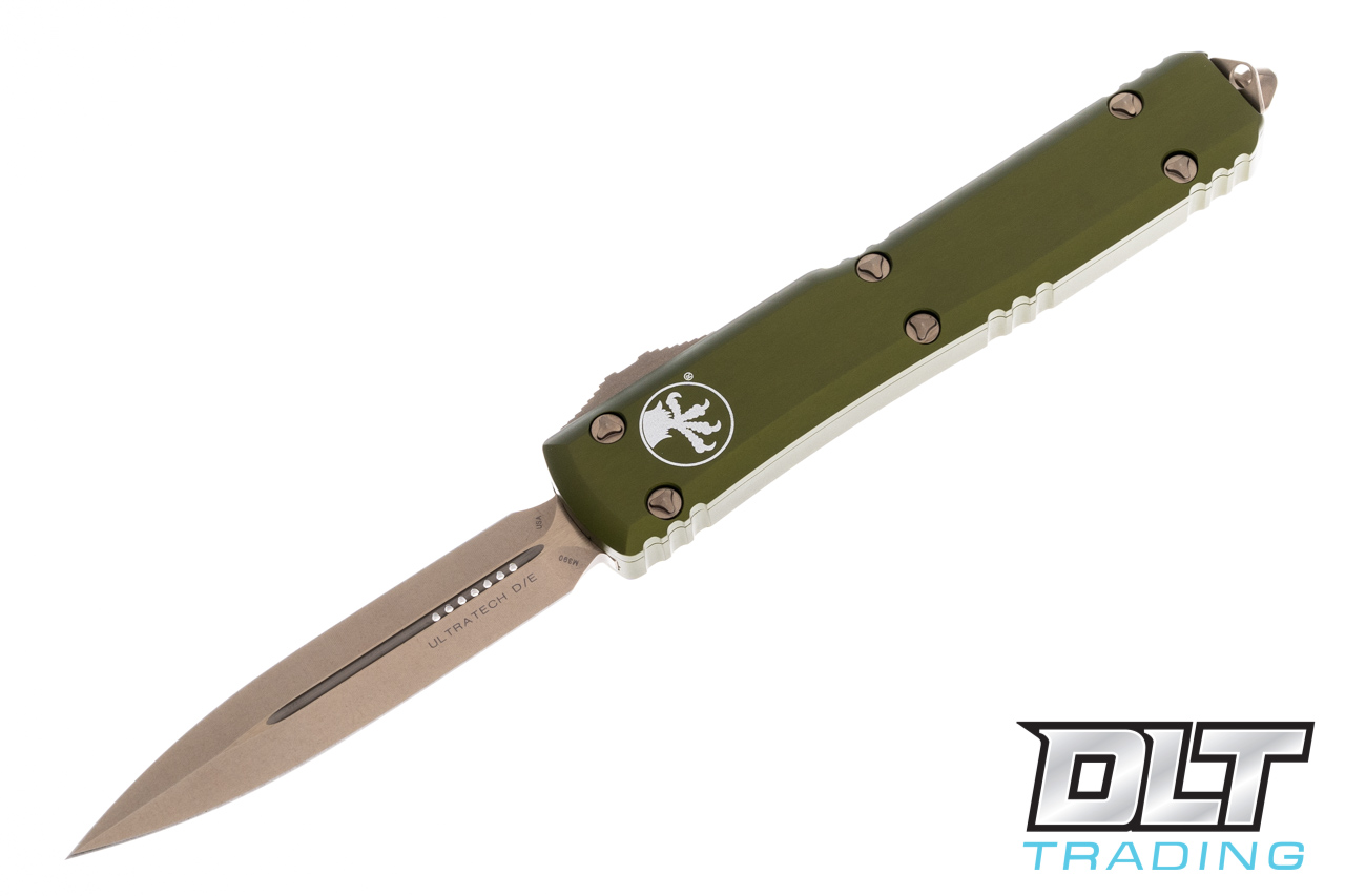 Microtech Ultratech D/E - OD Green Handle - Bronze Blade