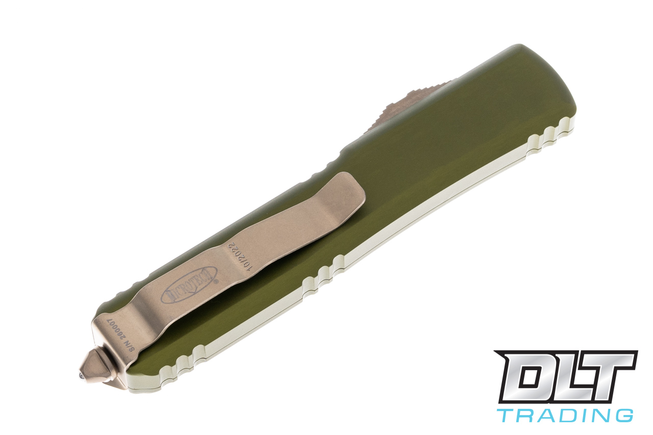 Microtech Ultratech D/E - OD Green Handle - Bronze Blade