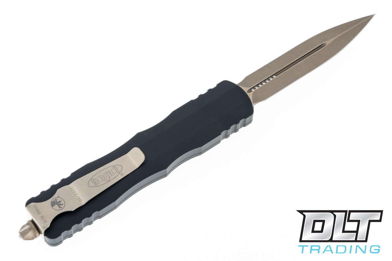 Microtech 227-13 Dirac Delta D/E - Black Handle - Bronze Blade