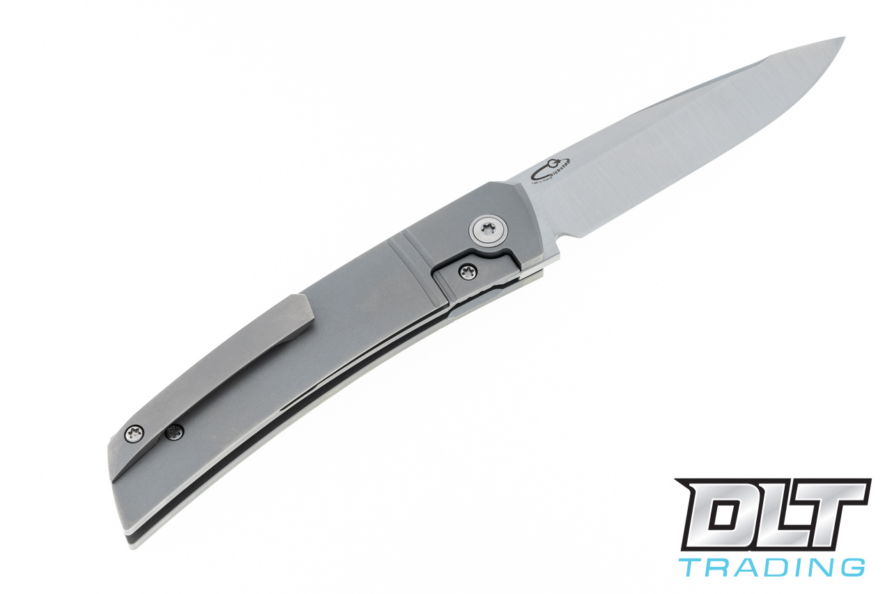 Oeser F22 Kickstop Flipper - Titanium - Satin Hardware - DLT Trading
