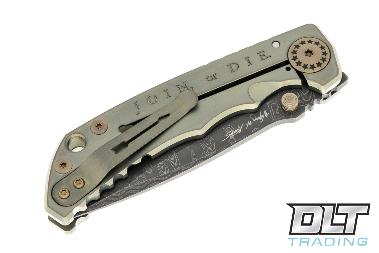 鷹持ち、カサンドラ foil3枚セット　おまけあり Spartan Harsey Folder - Join or Die - Damascus Blade - DLT Trading