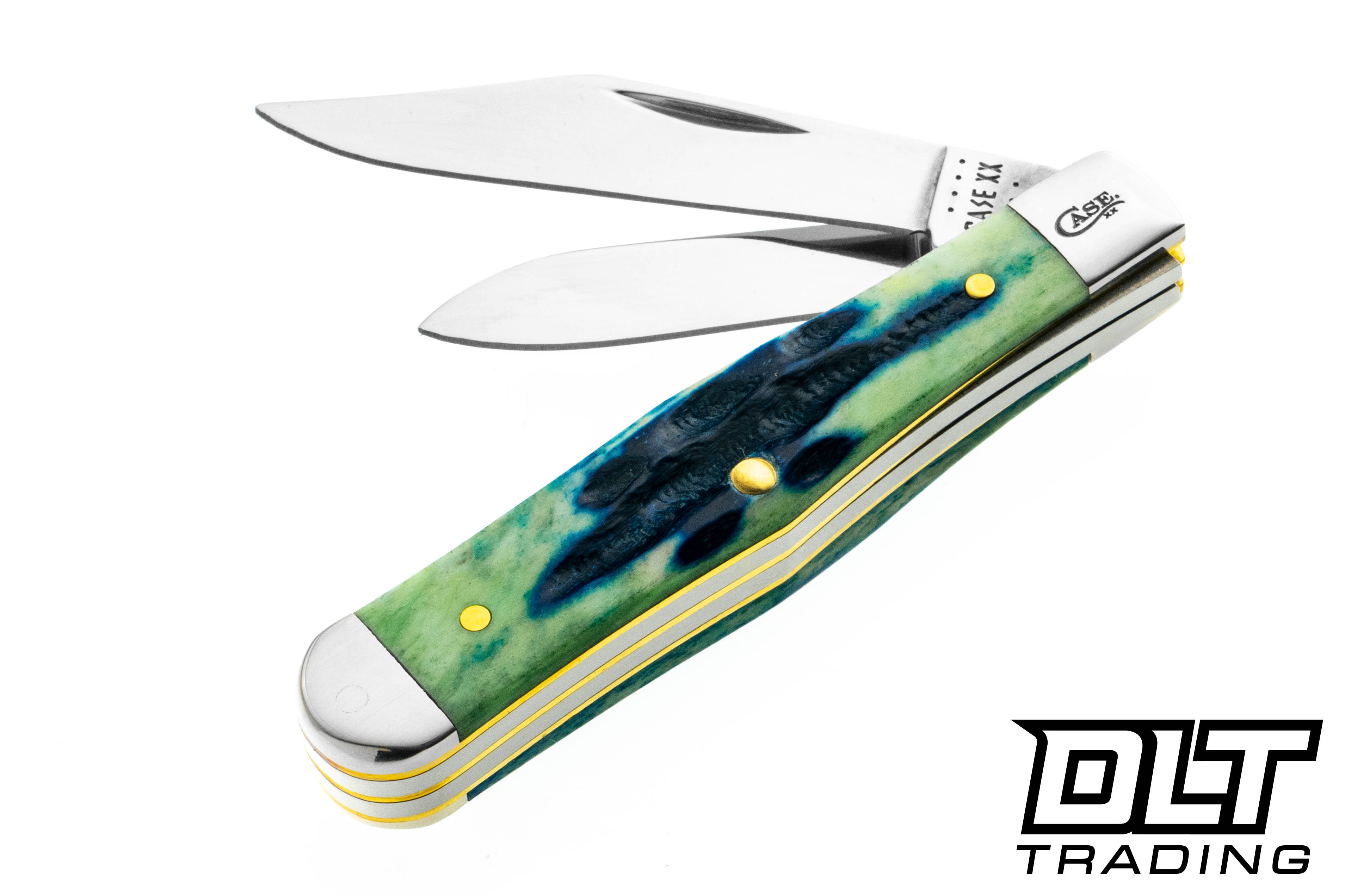 Case Small Swell Center Jack - Deep Canyon Hunter Green Jig Bone