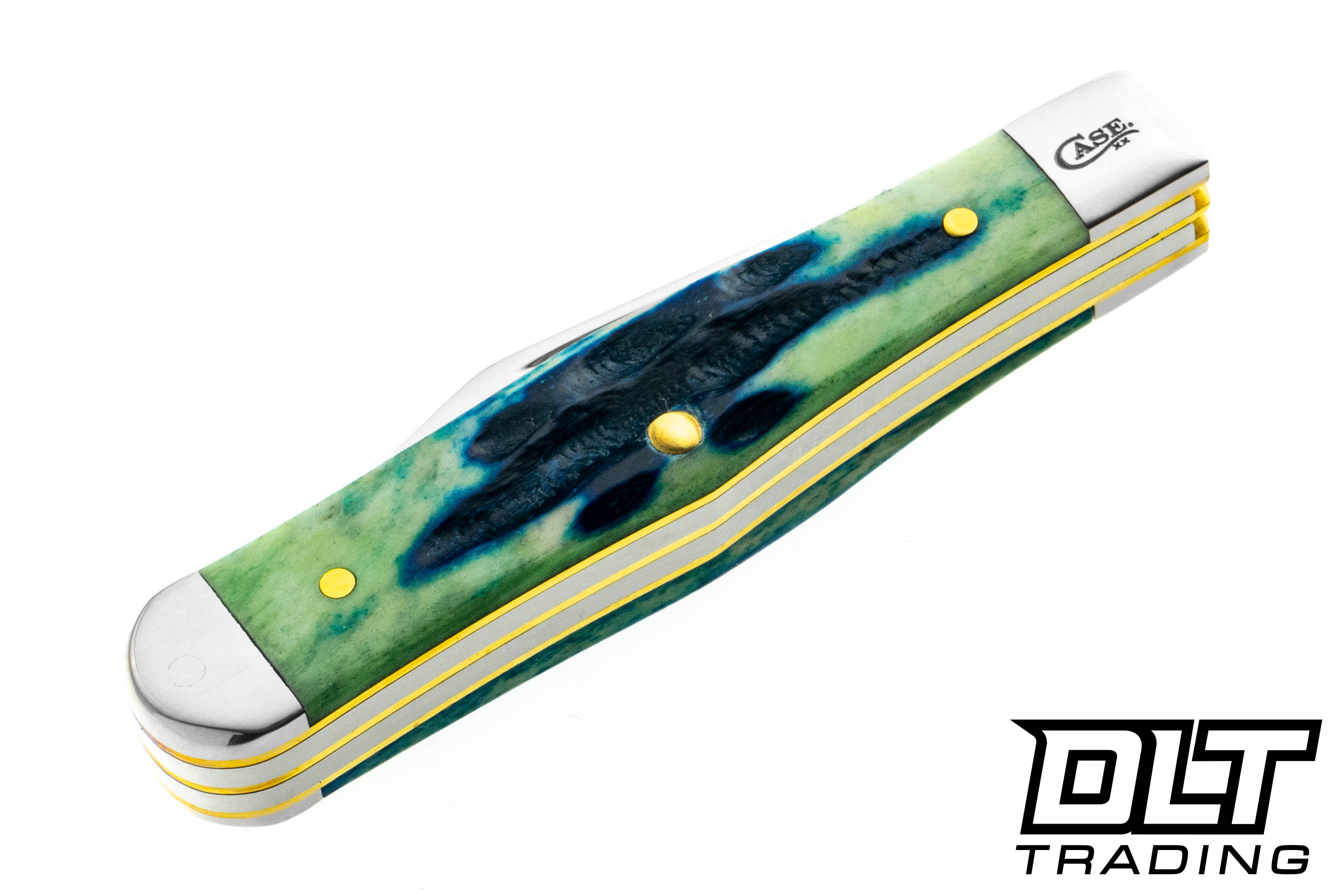Case Small Swell Center Jack - Deep Canyon Hunter Green Jig Bone