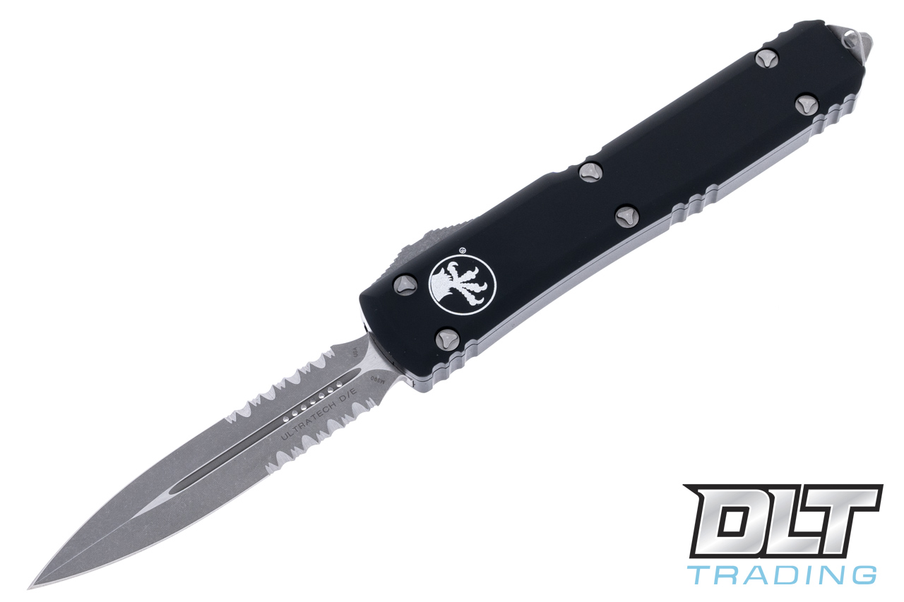 Microtech Ultratech D/E - Black Handle - Apocalyptic Blade