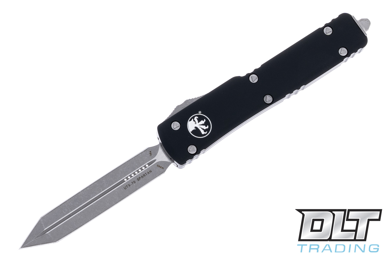 Microtech UTX-70 Spartan - Black Handle - Apocalyptic Blade