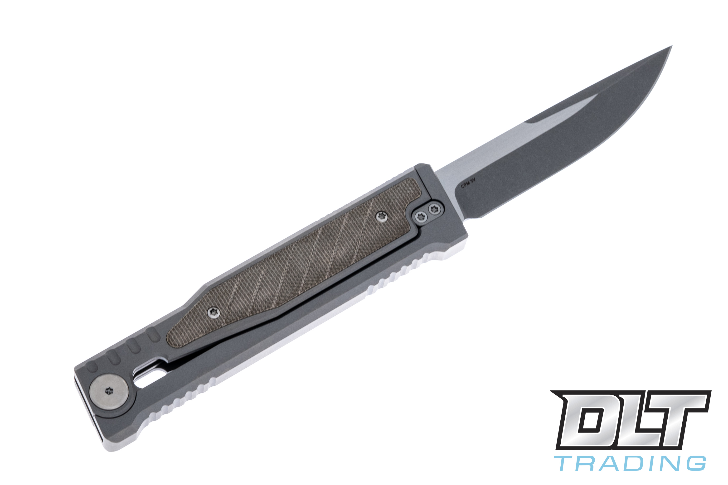 Reate EXO 3V Drop Point - Green Micarta - DLT Trading