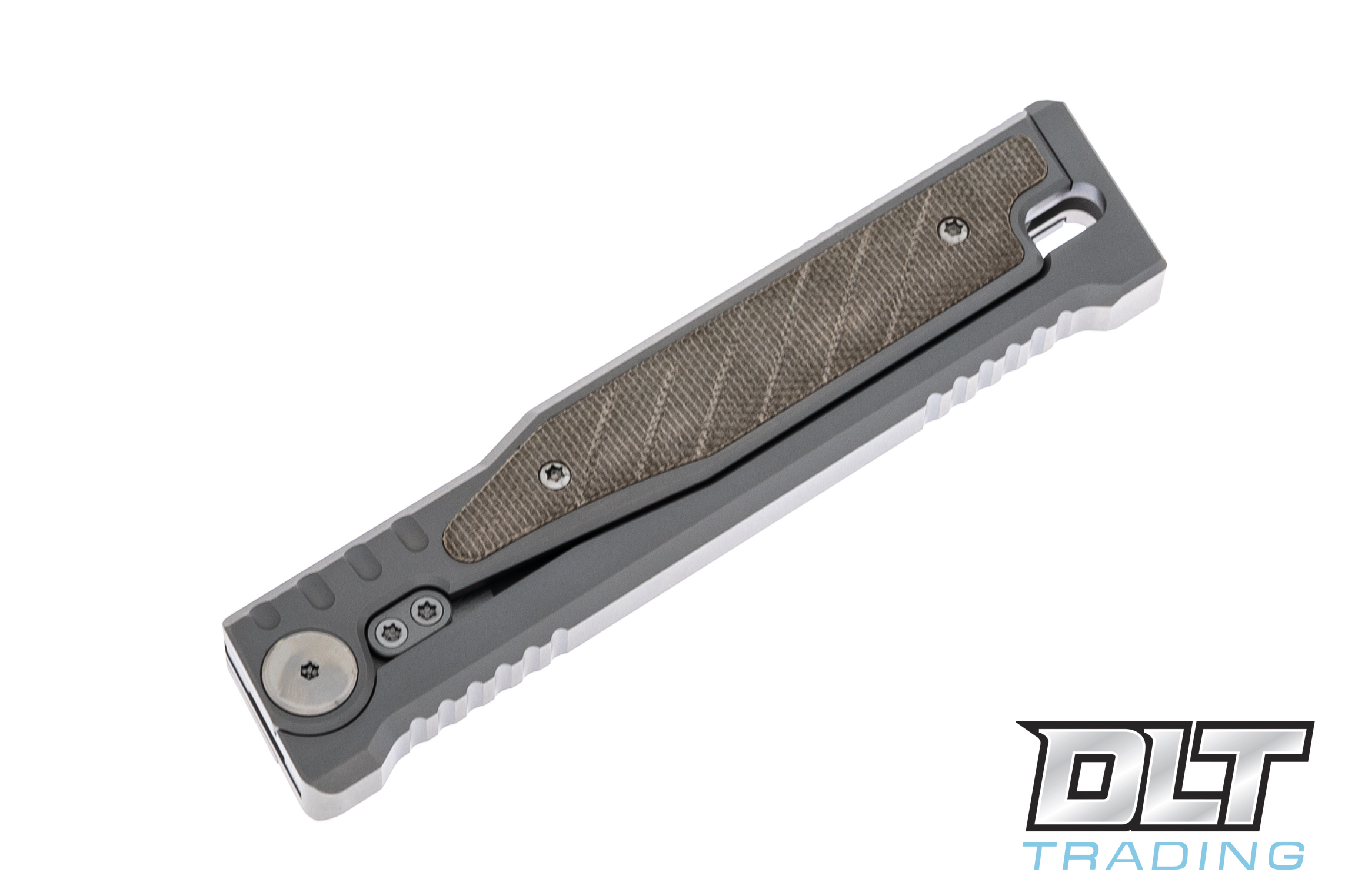 Reate EXO 3V Drop Point - Green Micarta - DLT Trading