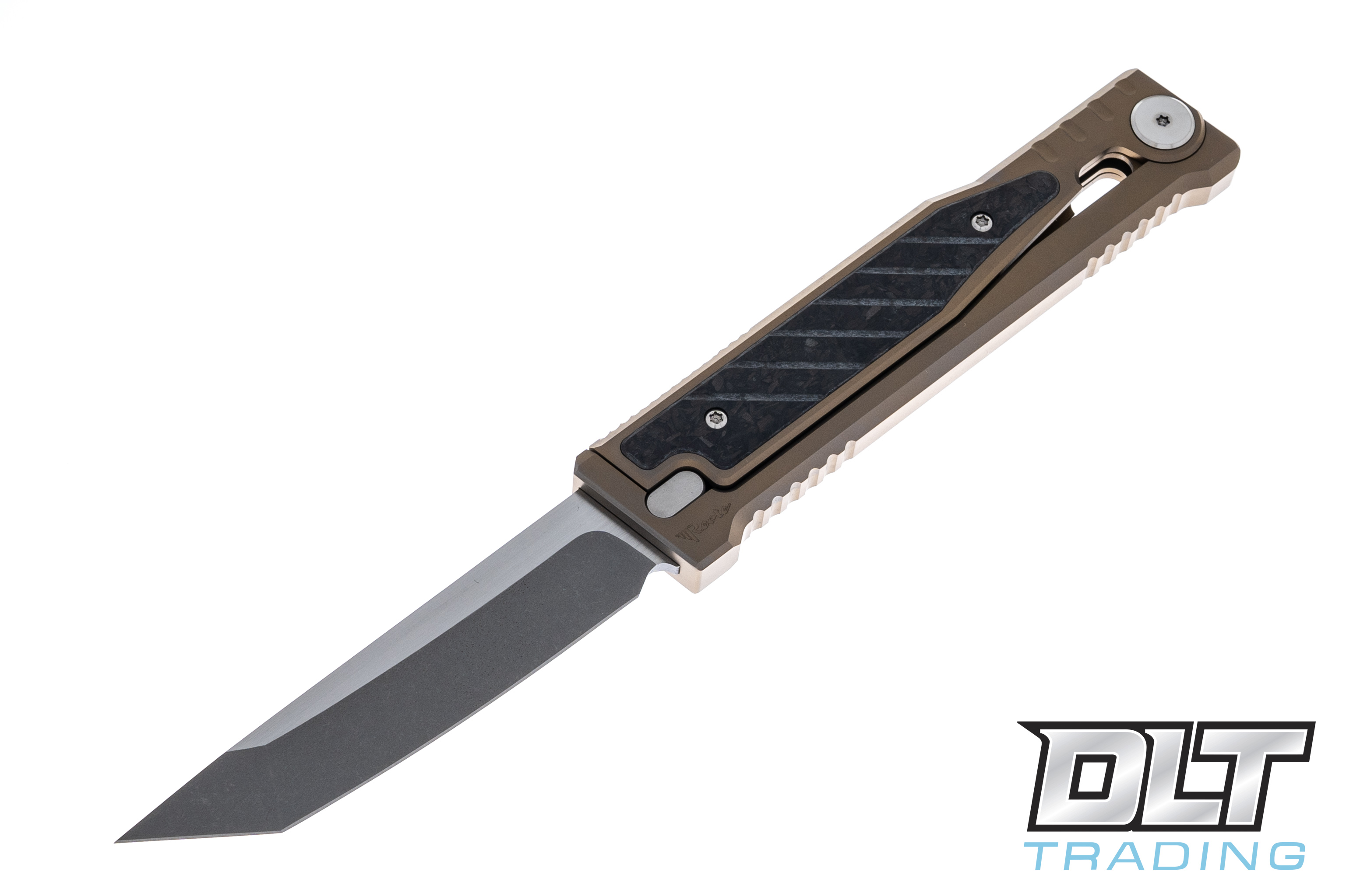 Reate EXO 3V Tanto - Bronze Anodized Titanium - Marbled Carbon