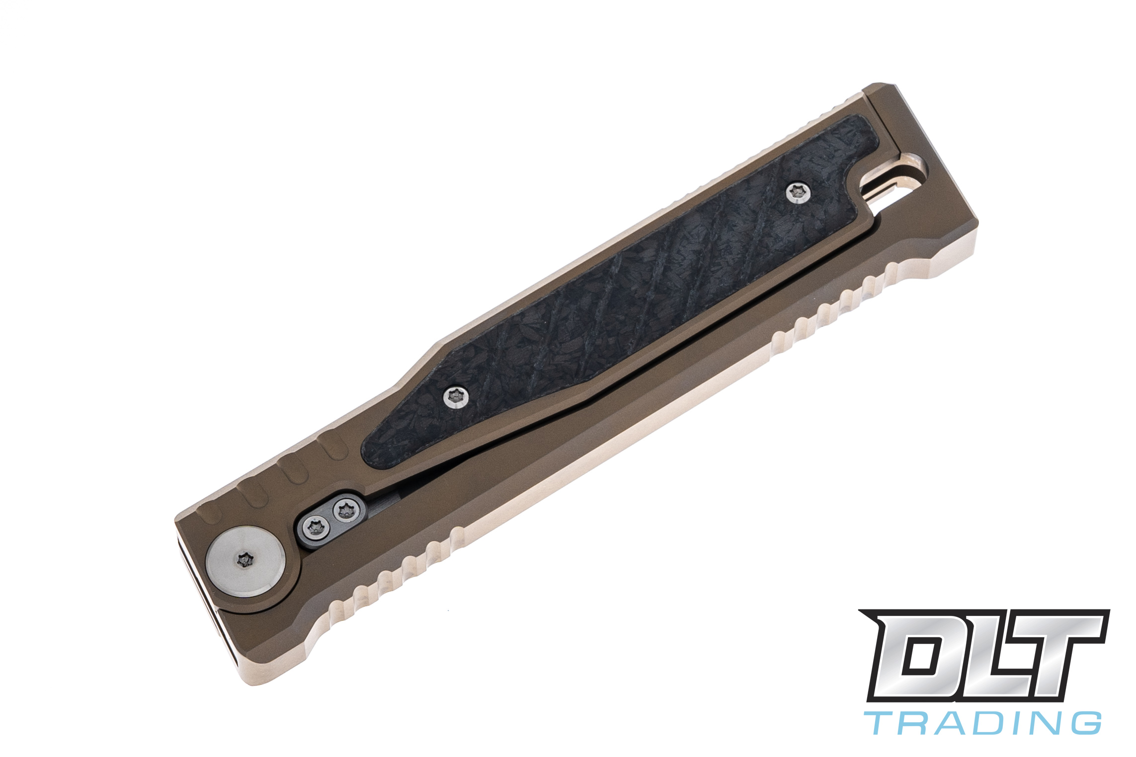Reate EXO 3V Tanto - Bronze Anodized Titanium - Marbled Carbon