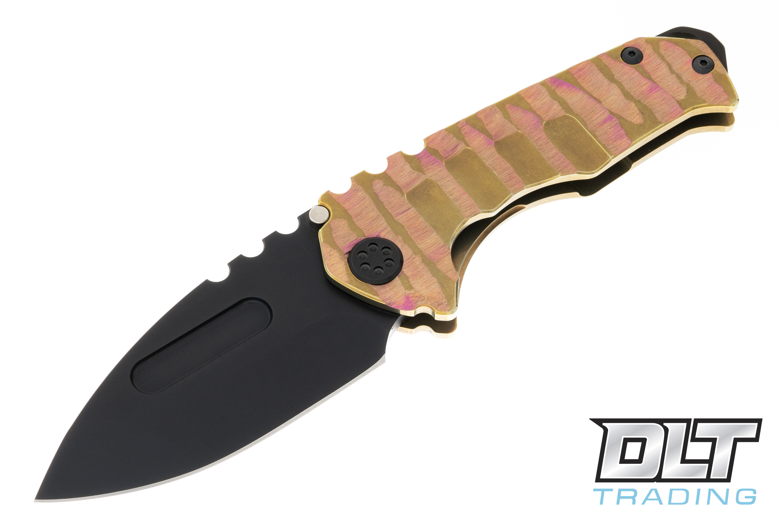Medford Praetorian Genesis Drop Point - PVD 3V - Gold & Pink Bark