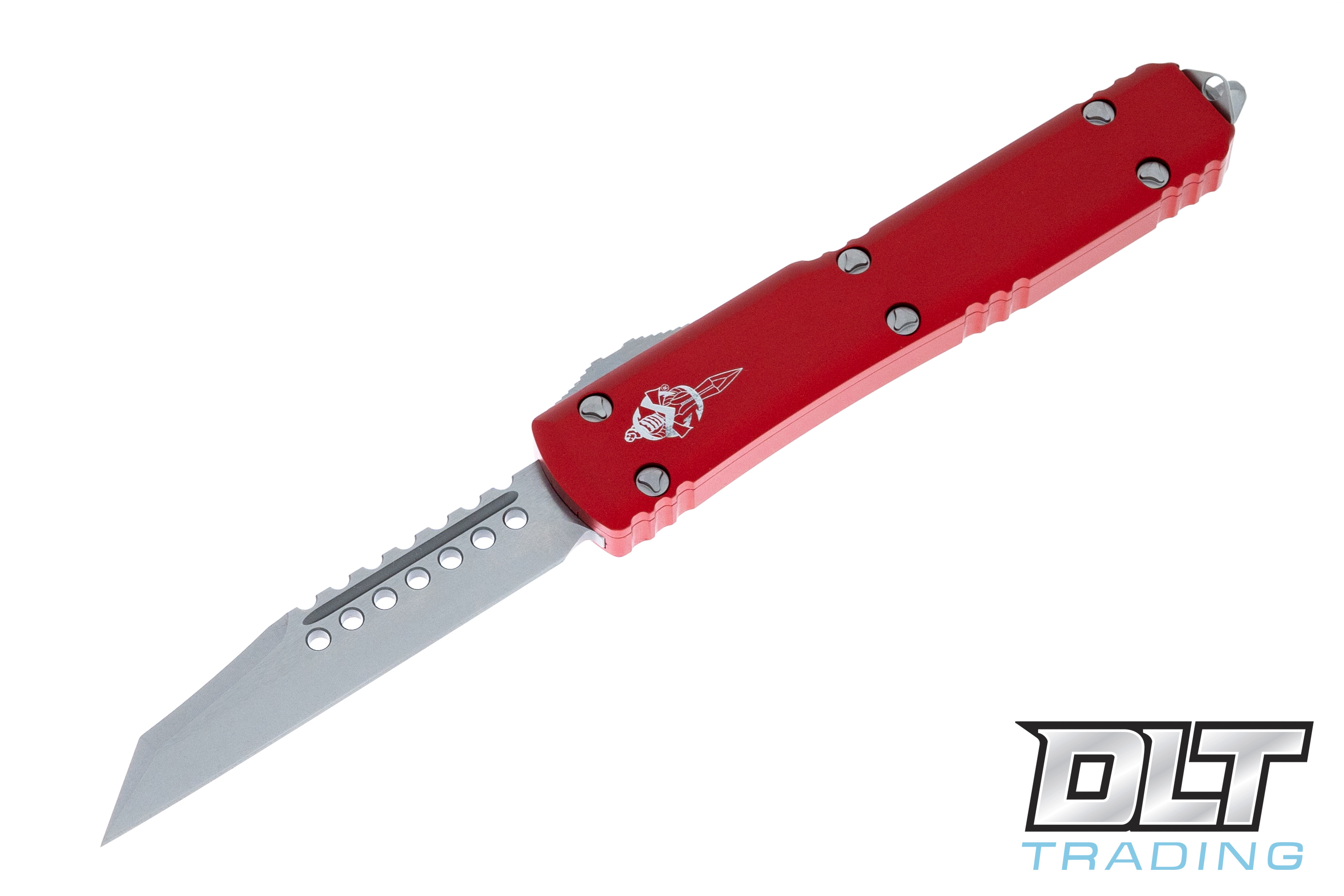 Microtech Ultratech Warhound - Red Handle - Stonewashed Blade