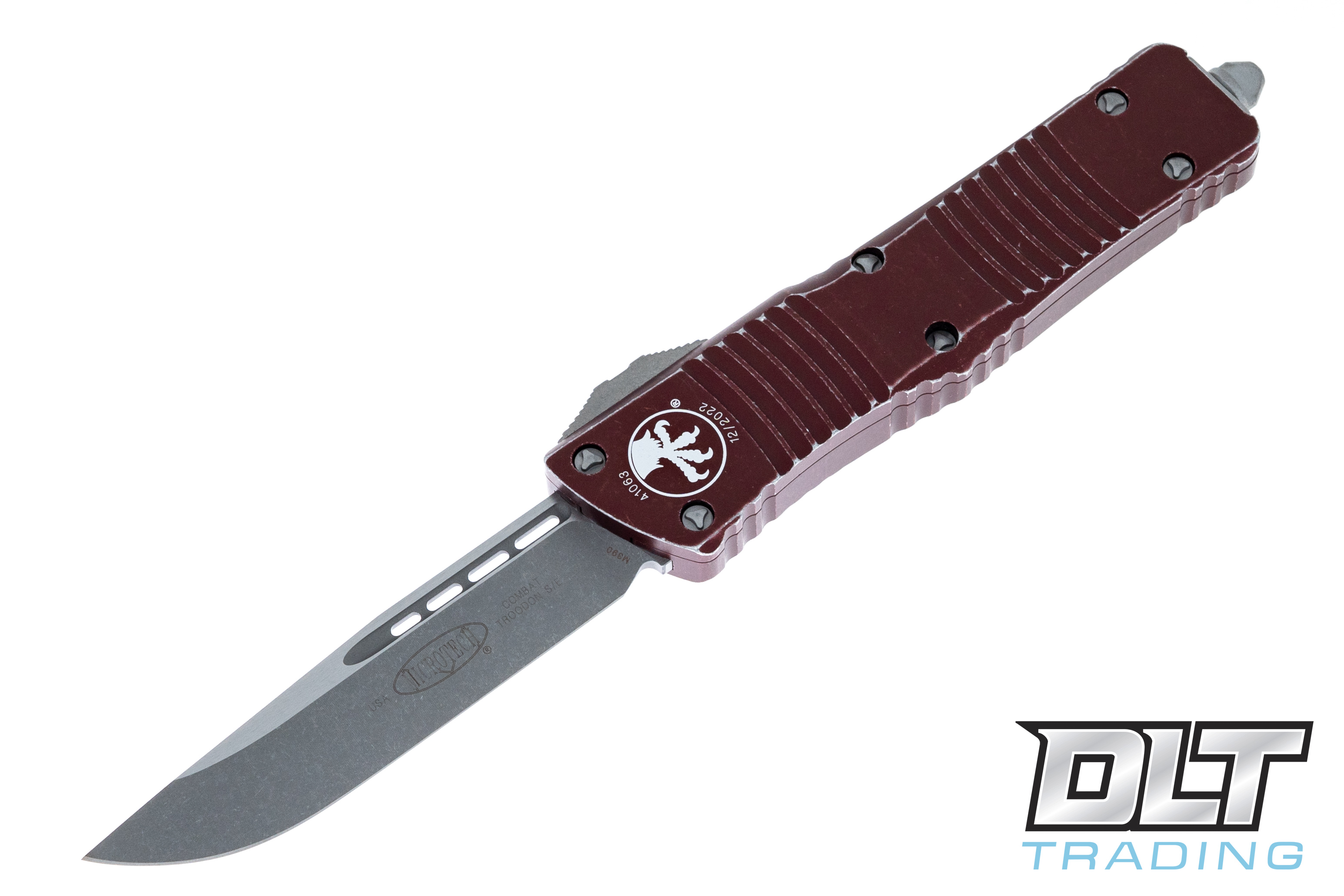 Microtech Combat Troodon S/E - Distressed Merlot Red Handle