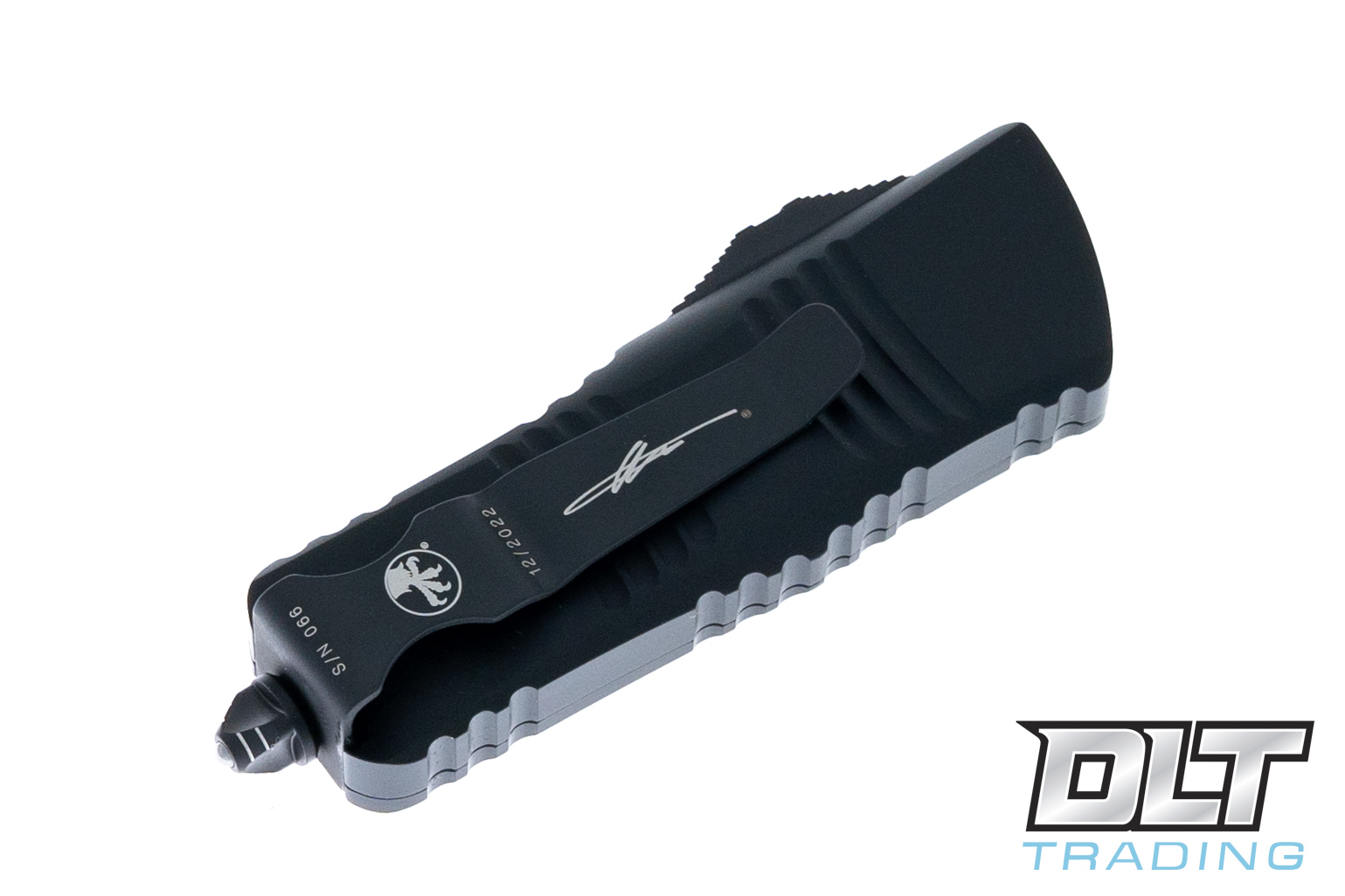 Microtech 238-16S Mini Troodon D/E - Black Handle - Damascus Blade