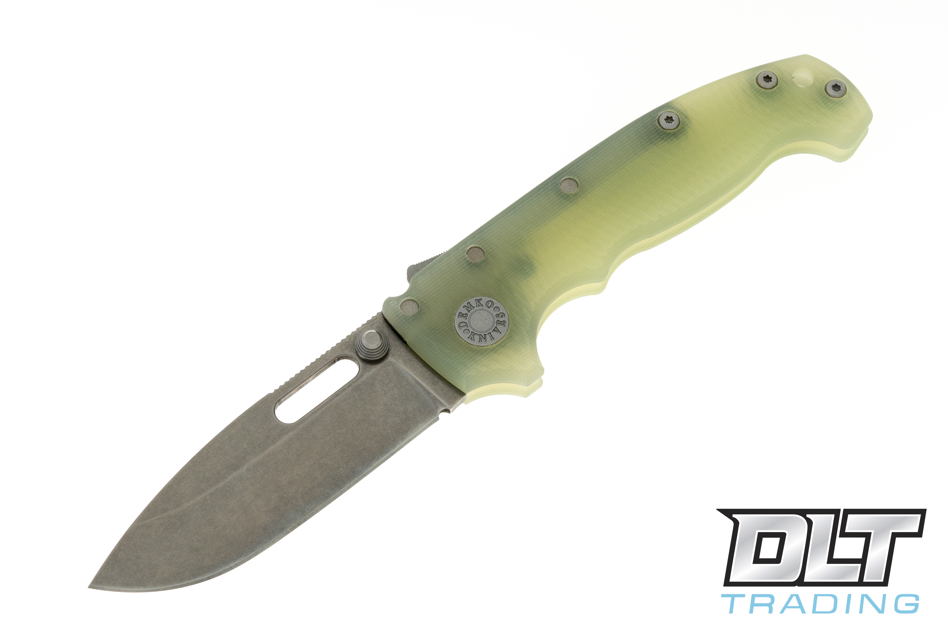 Demko MG AD20S Elmax - Slotted Drop Point - Natural G-10 - DLT Trading
