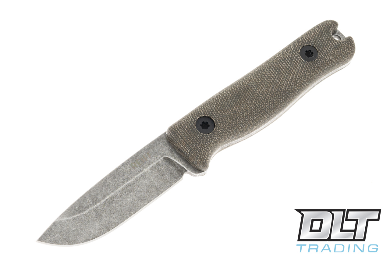 Reiff F3 EDC - Green Canvas Micarta - Saber - Acid SW - Left