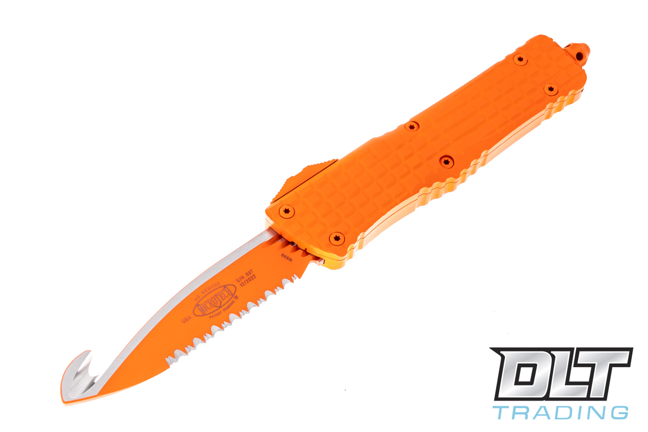 Microtech Combat Troodon HS Rescue - Orange - Orange Cerakote Blade