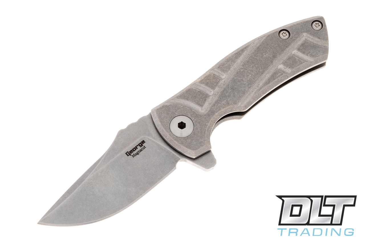 Les George ESV Flipper - Sweep Scales - Stonewashed Blade - DLT