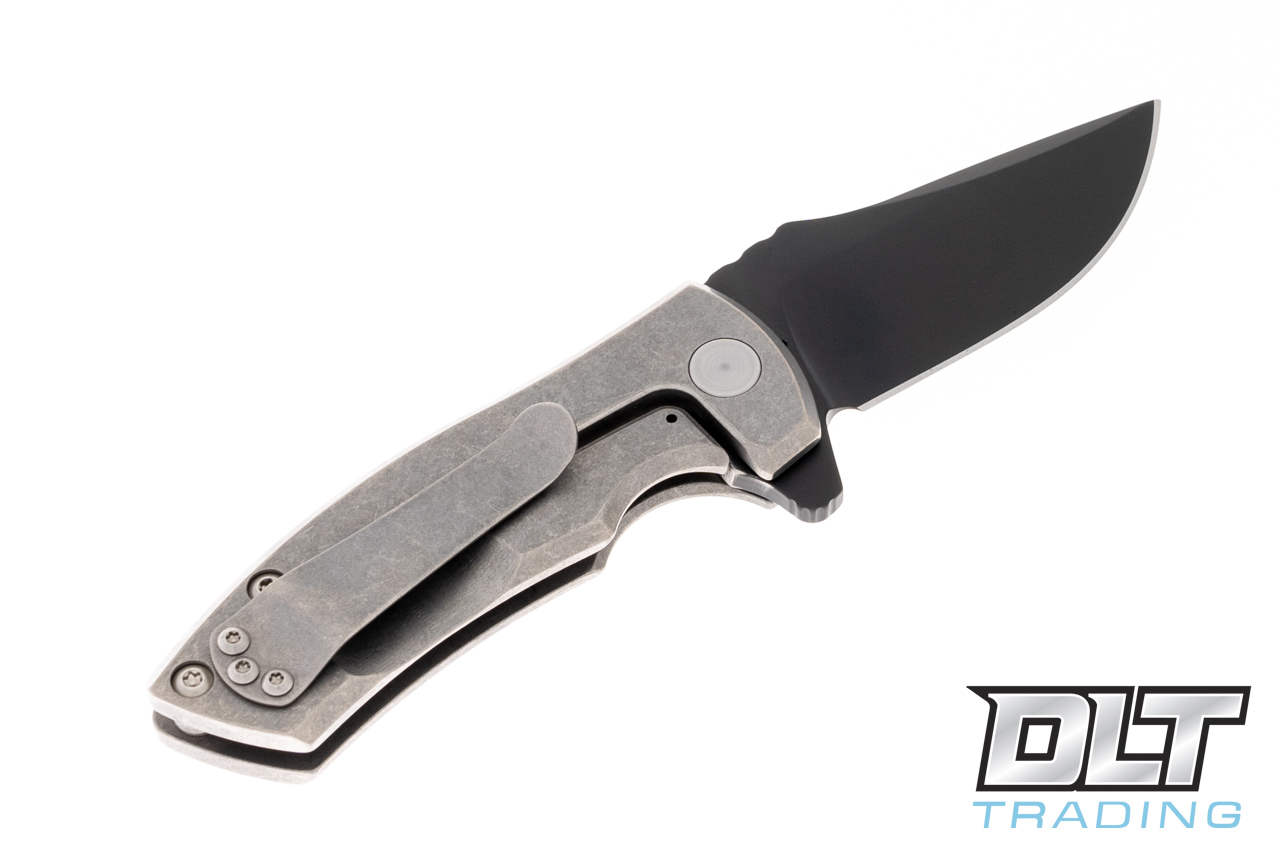 Les George ESV Flipper - Stonewashed Handle - DLC Blade - DLT Trading