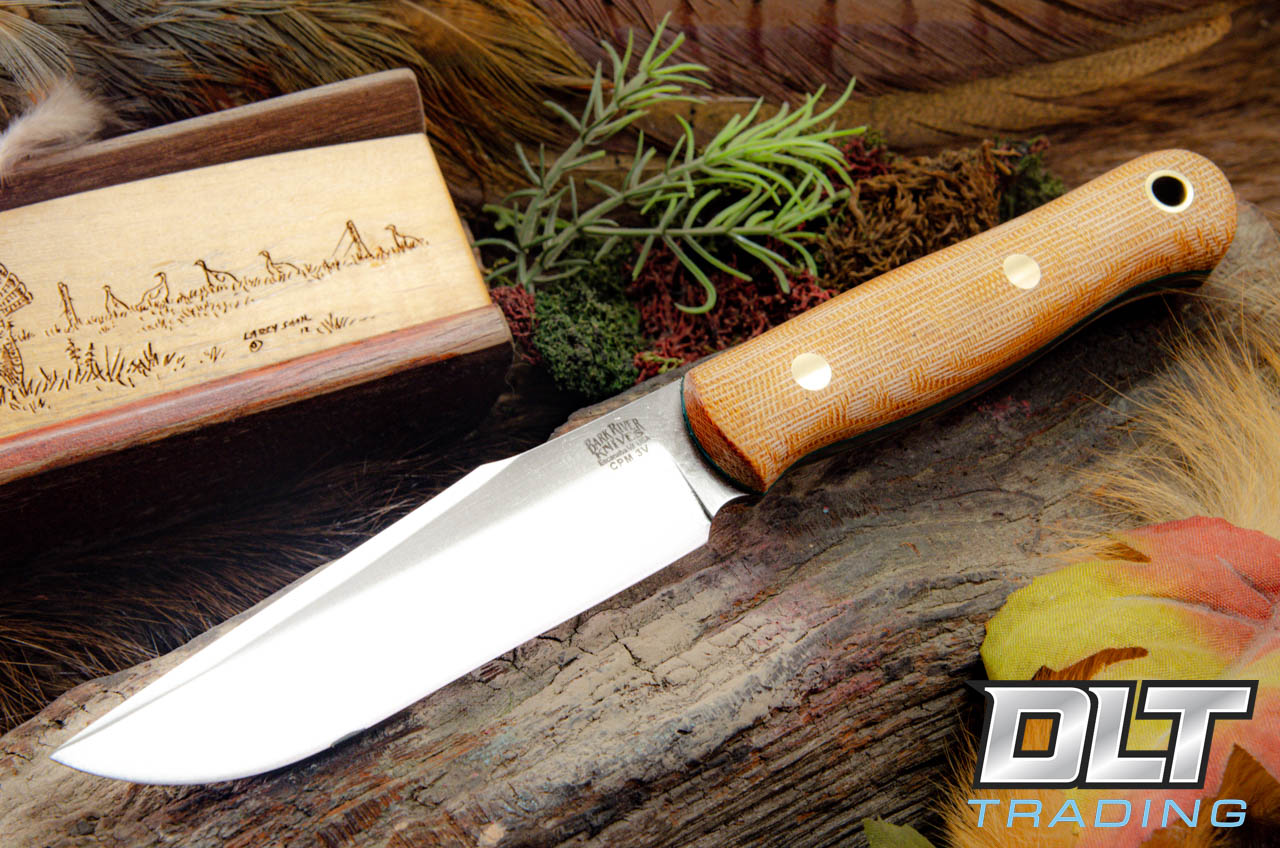 Bark River Ultra Lite Field Knife Natural Canvas Micarta - Matte
