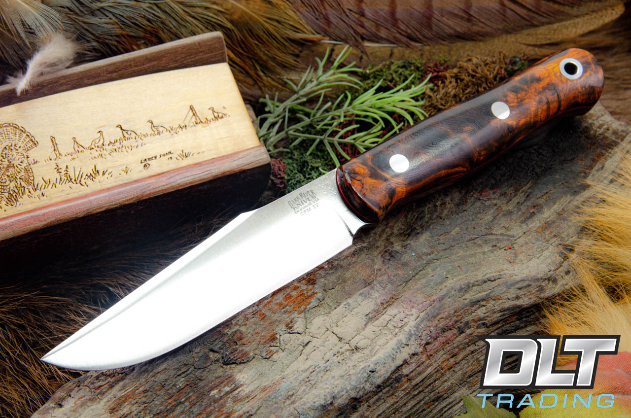 Bark River Ultra Lite Field Knife Desert Ironwood Burl - Red Liners #1