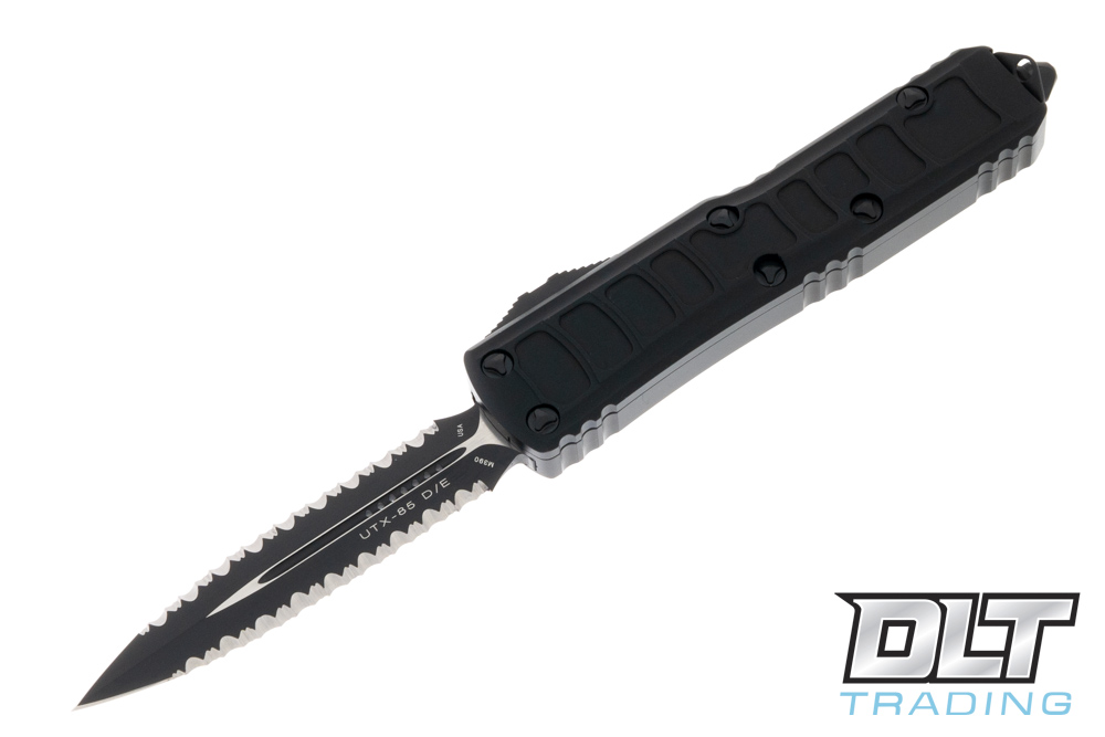 Microtech UTX-85 D/E - Black Handle - Black Blade