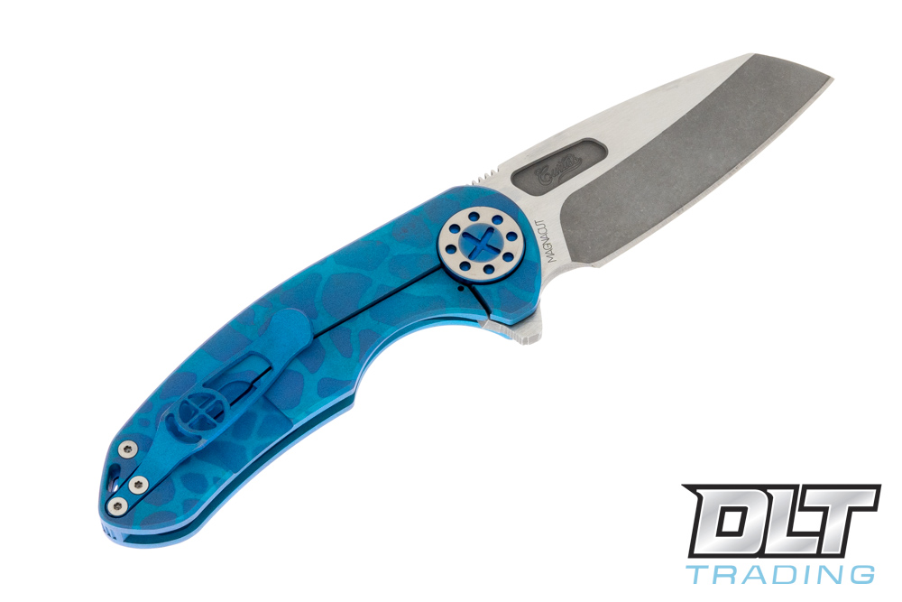 Curtiss F3 Medium Flipper - Wharncliffe MagnaCut - Blasted Aqua