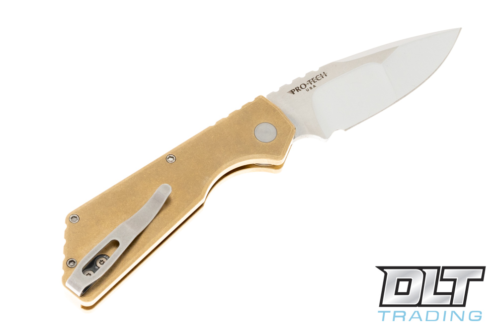 Pro-Tech Custom Strider PT+ - Bronze Handle - Compound Grind - DLT