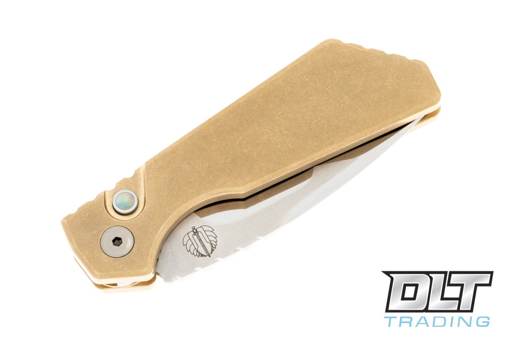 Pro-Tech Custom Strider PT+ - Bronze Handle - Compound Grind - DLT