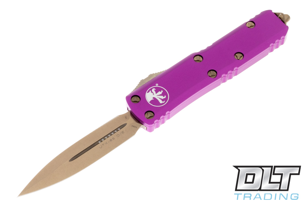 TinyKlash DTK-13 ディープパープル Microtech UTX-85 D/E - Violet Handle - Bronze Blade