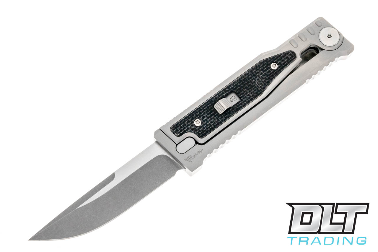 Reate EXO-M 3V Drop Point - Black Micarta - DLT Trading