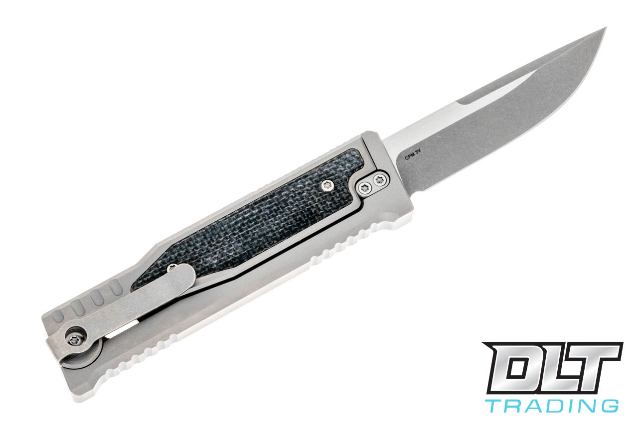 Reate EXO-M 3V Drop Point - Black Micarta - DLT Trading