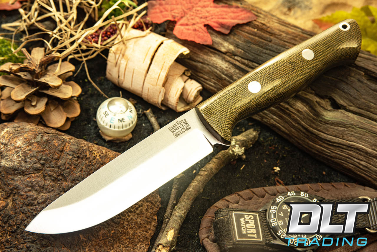 Bark River Bravo 1.25 LT Cru-Wear Green Canvas Micarta - Rampless