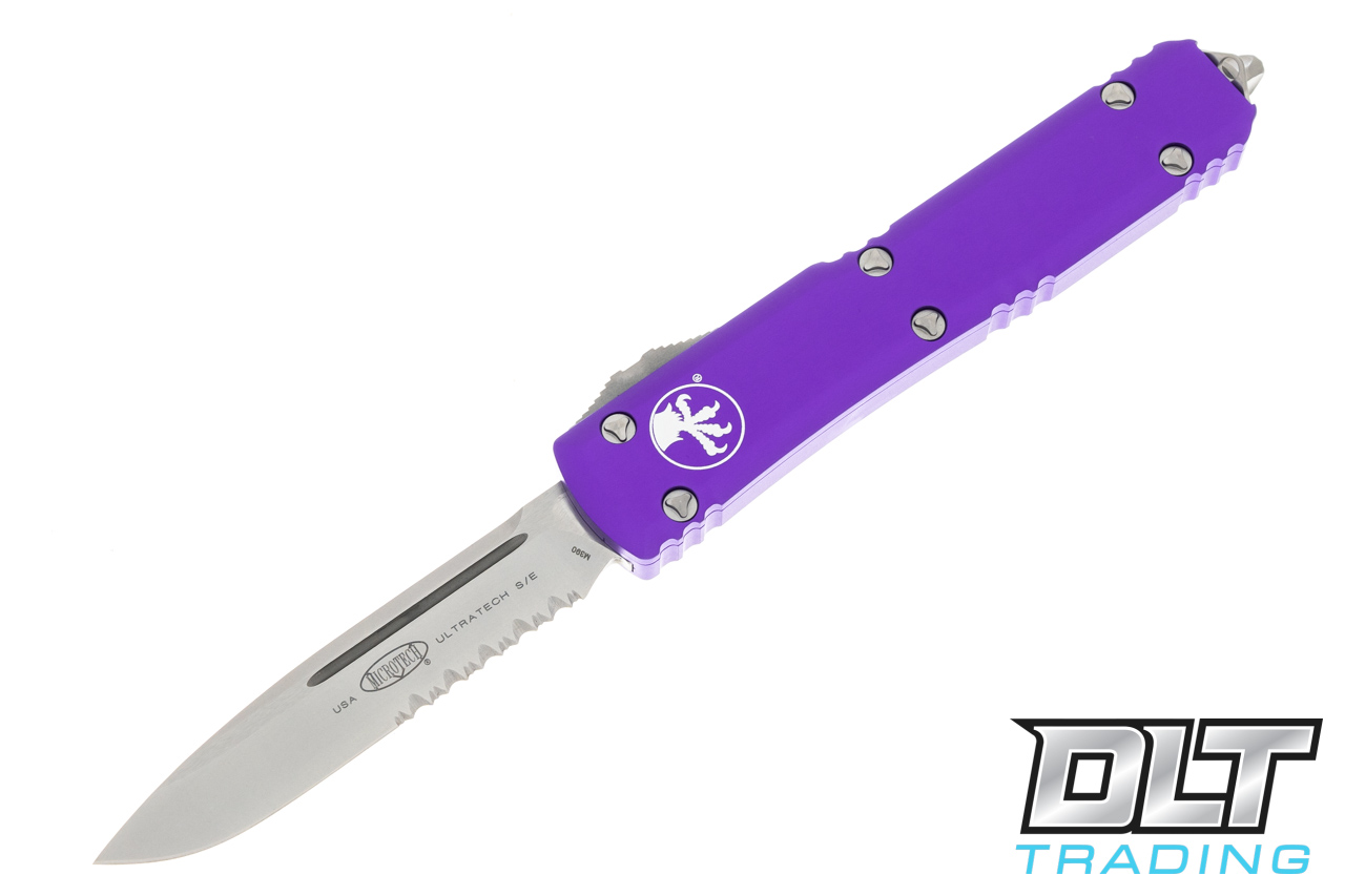 Microtech Ultratech S/E - Purple Handle - Stonewashed Blade