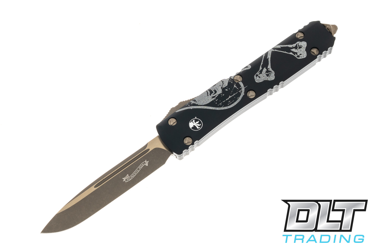 Microtech Ultratech S/E - Black Handle - Bronze Apocalyptic Blade