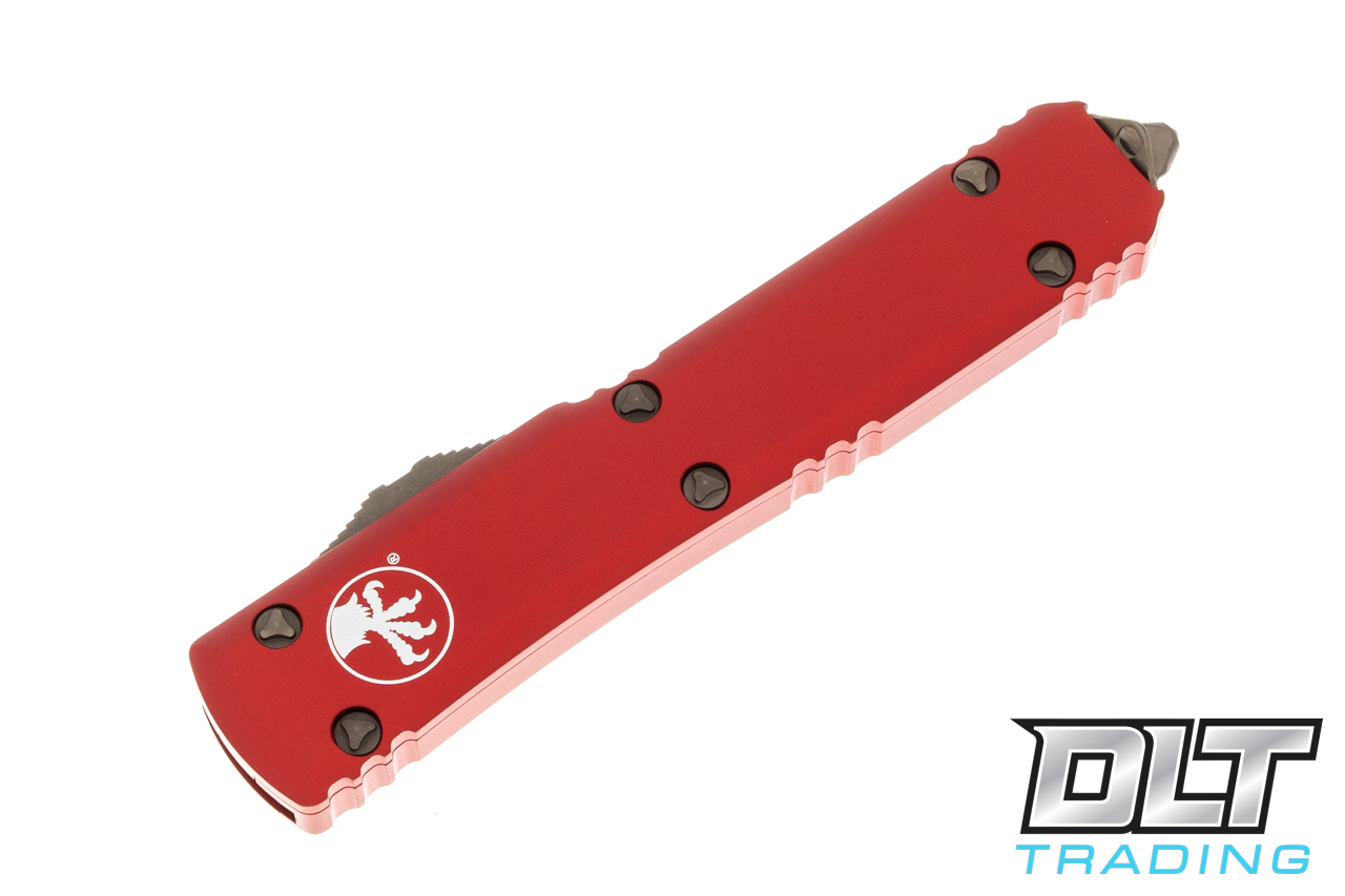 Microtech Ultratech D/E - Red Handle - Bronze Apocalyptic Blade