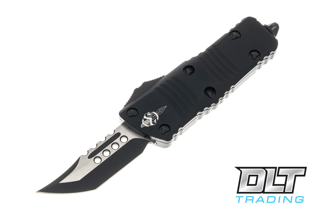 Microtech 819-1TS Mini Troodon Hellhound - Black Handle - Black