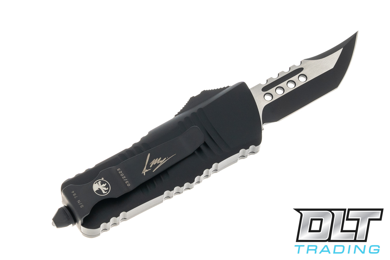 Microtech 819-1TS Mini Troodon Hellhound - Black Handle - Black