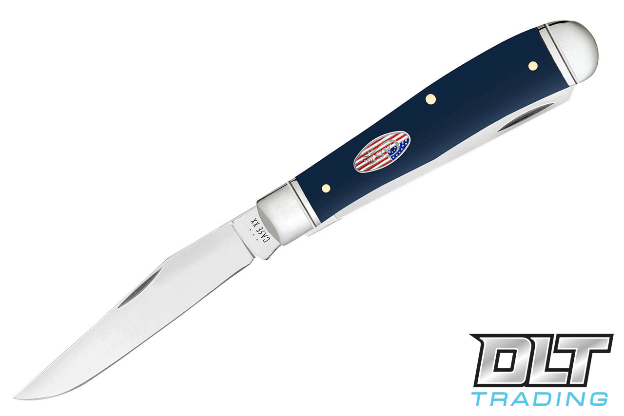 Case Smooth Trapper - Synthetic Navy Blue with Cigar Box - DLT Trading