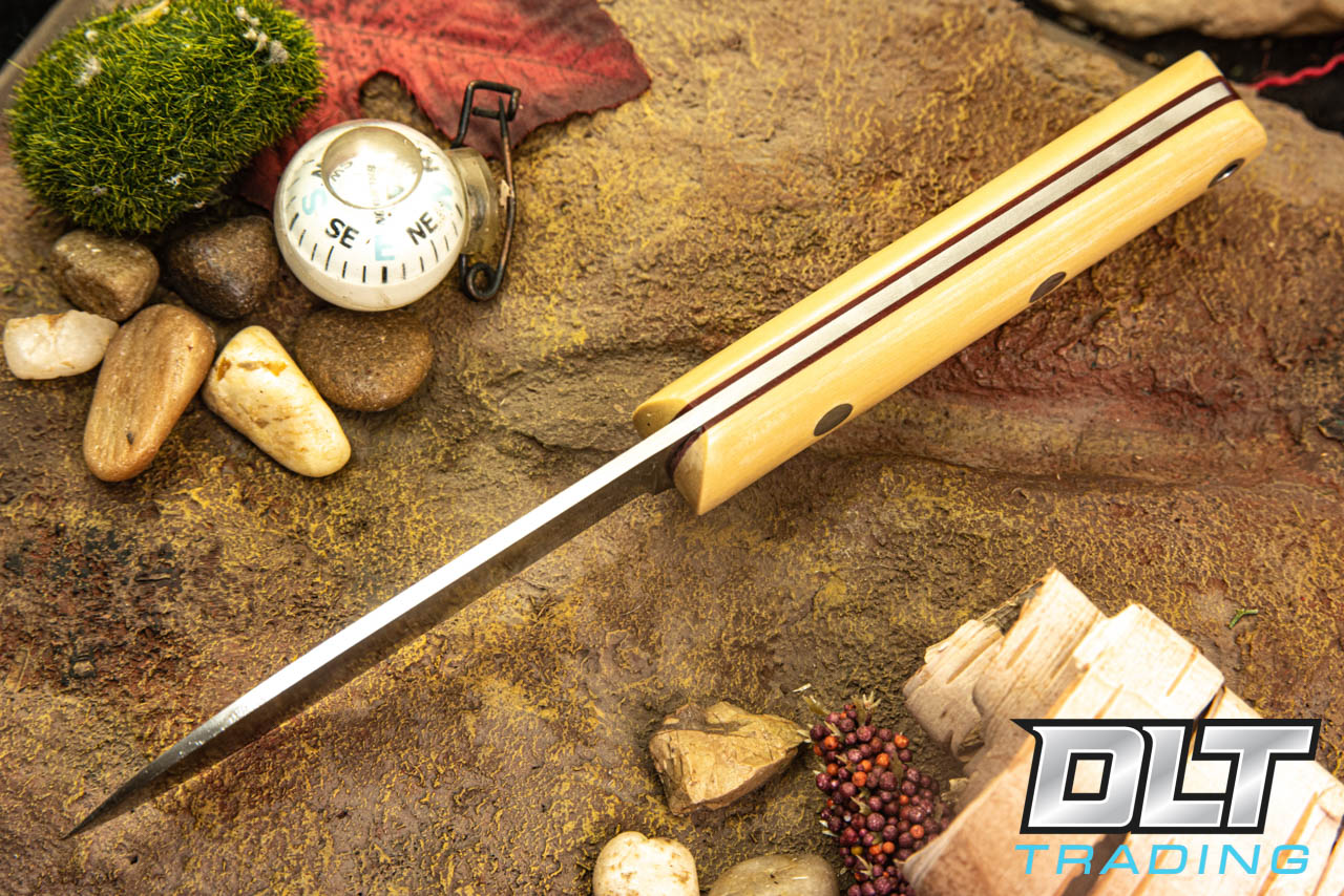 Bark River Mini Kephart 3V Antique Ivory Micarta - Red Liners