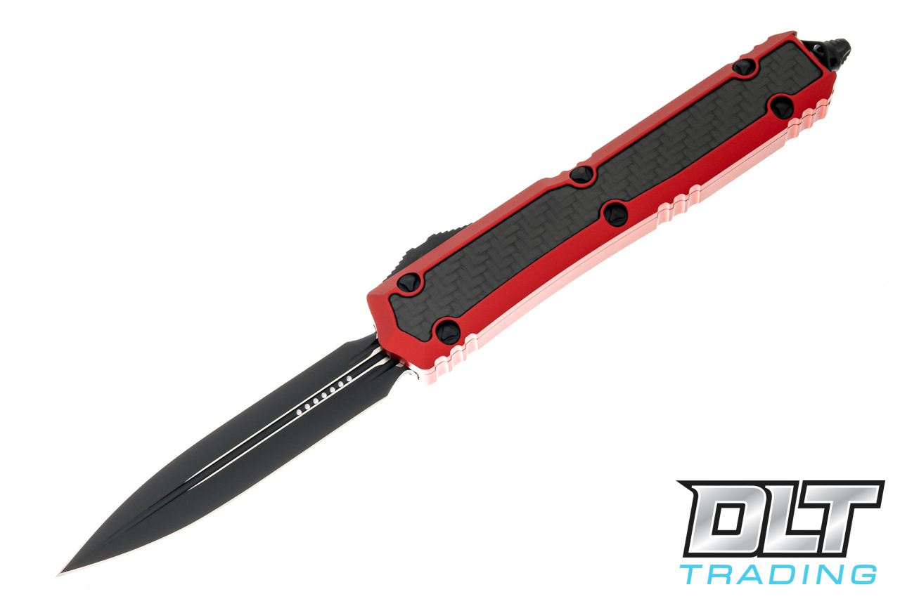 Microtech 206-1RDCFIS Makora D/E - Red Handle - Carbon Fiber Inlay