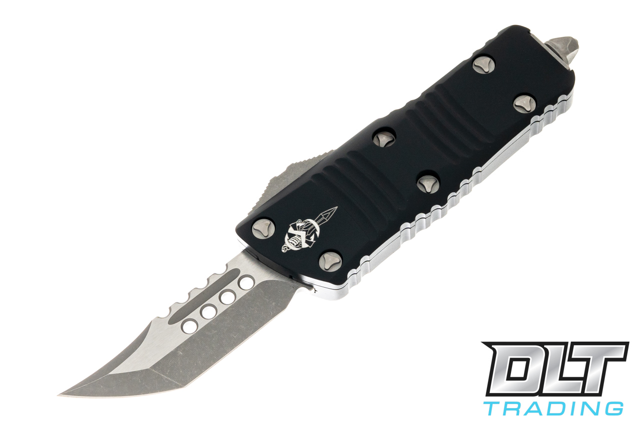 Microtech 819-10APS Mini Troodon Hellhound - Black Handle
