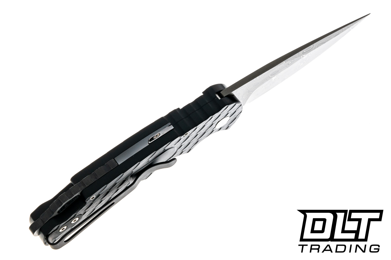 Pro-Tech TR-5 - Black Handle - Chad Nichols Damascus Blade - DLT