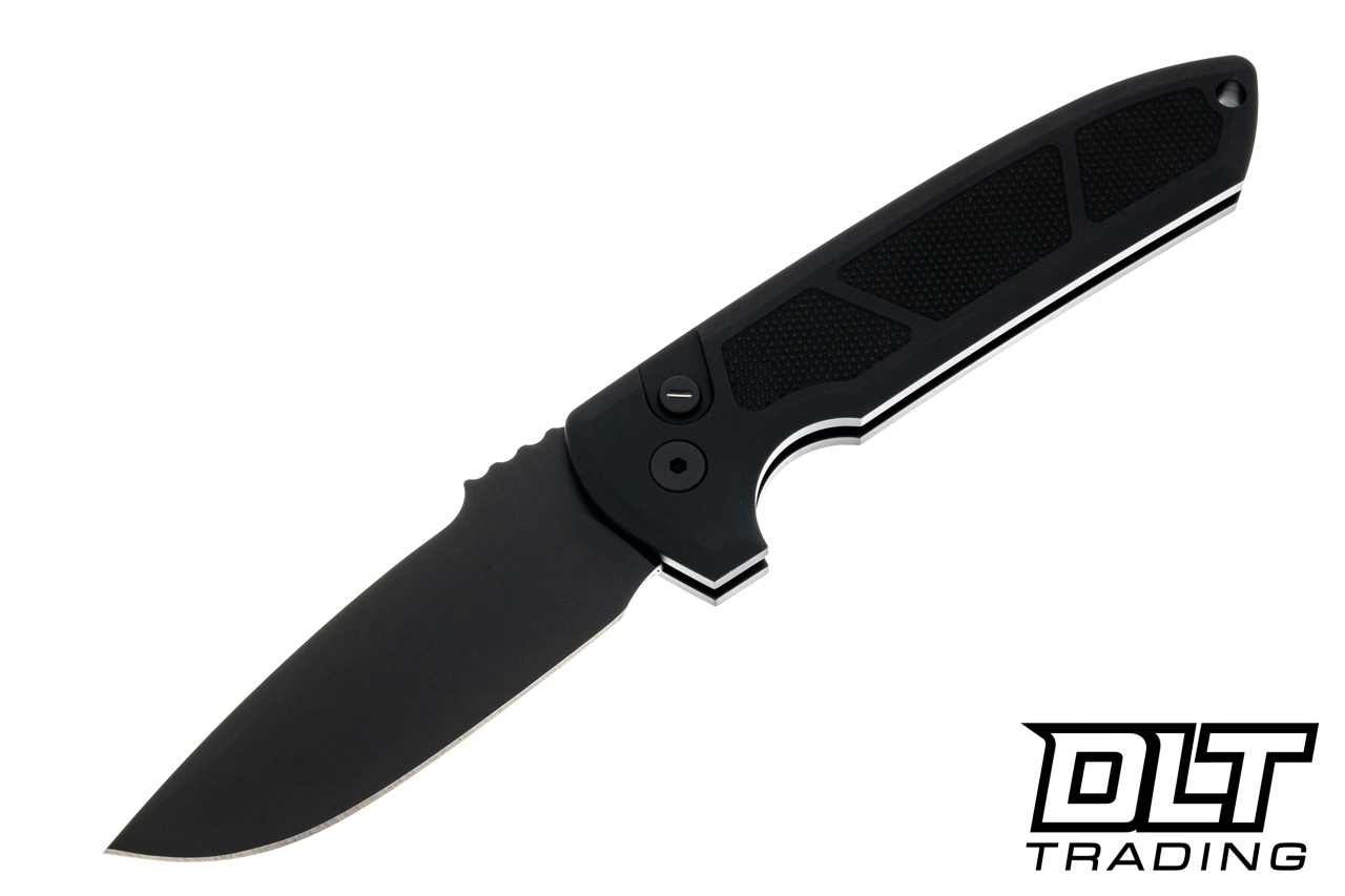 Pro-Tech Rockeye Operator - Black Handle - Black D2 Blade - DLT