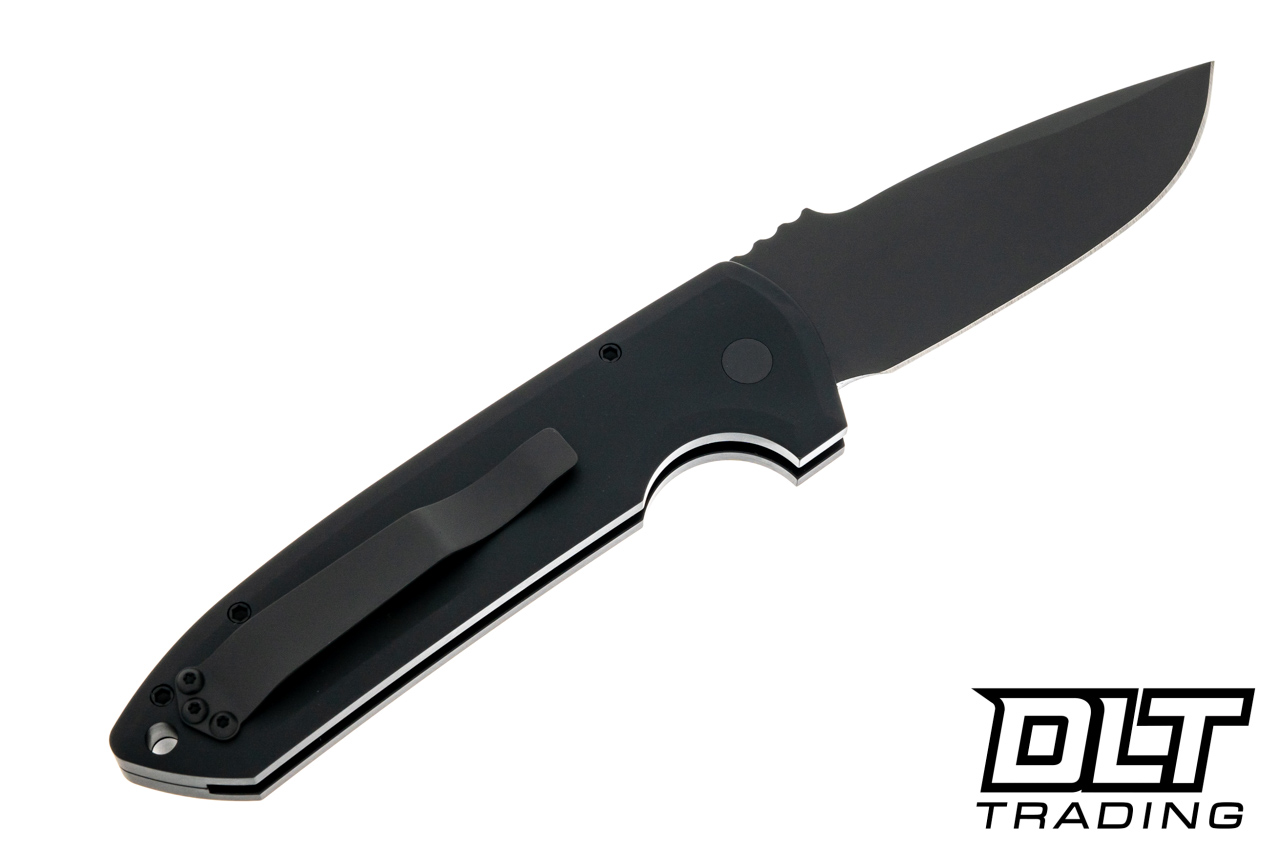 Pro-Tech Rockeye Operator - Black Handle - Black D2 Blade - DLT