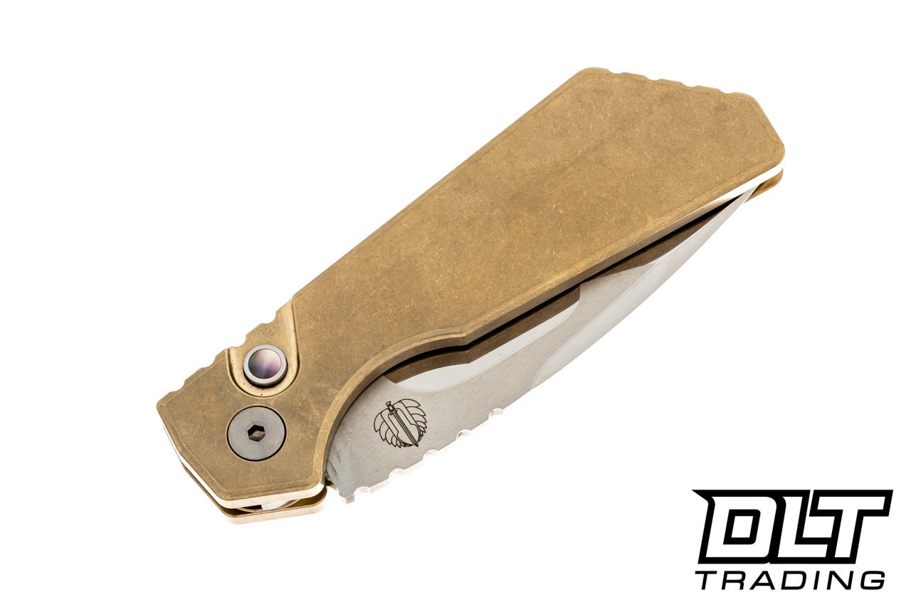 Pro-Tech Strider PT+ Custom - Bronze Handle - Compound Ground