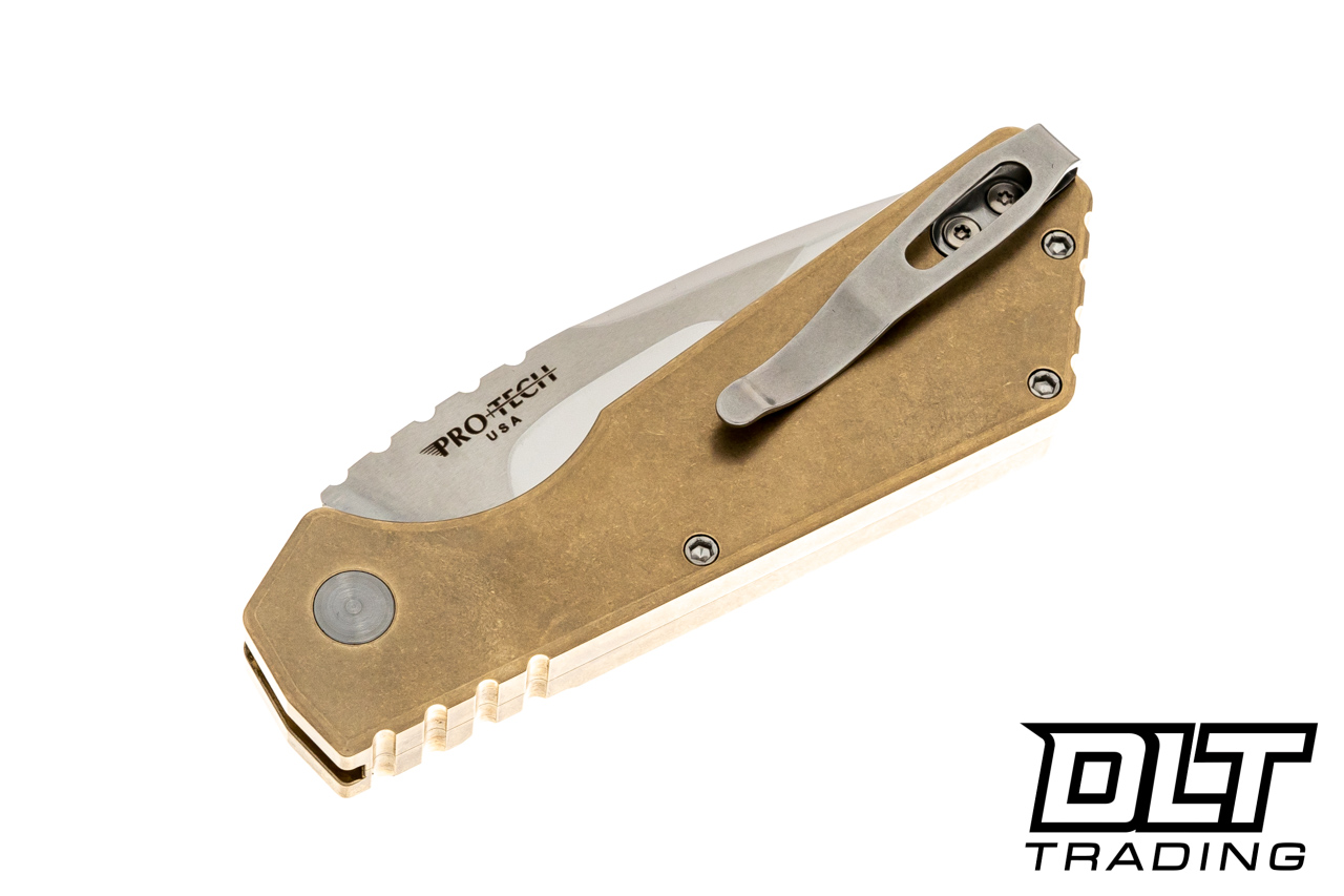 Pro-Tech Strider PT+ Custom - Bronze Handle - Compound Ground