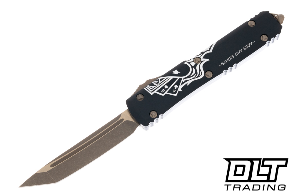 Microtech Ultratech T/E - Black Handle - Bronze Apocalyptic Blade