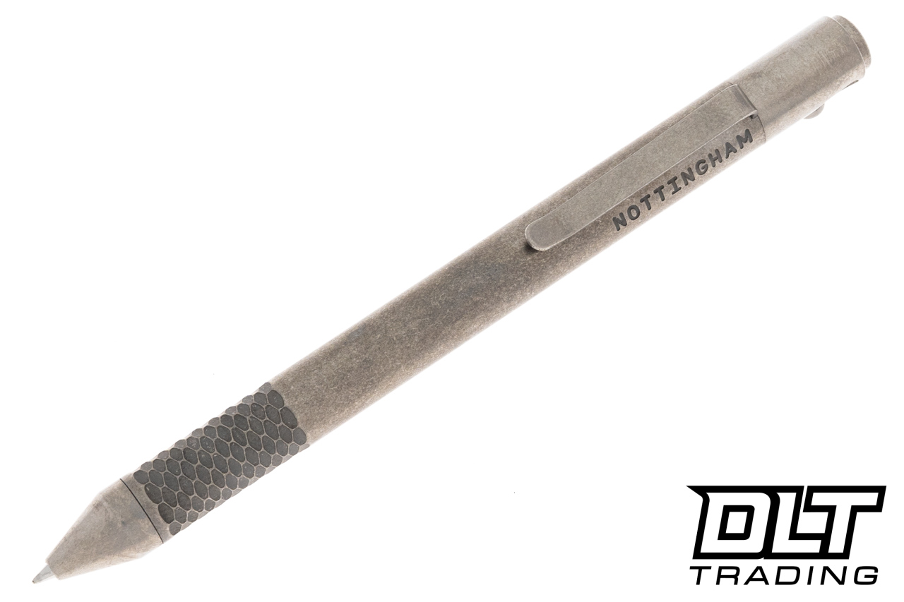 Nottingham Tactical ボールペン ボルトアクション Nottingham Tactical Nottabolt Titanium - Pilot G2 Full Size