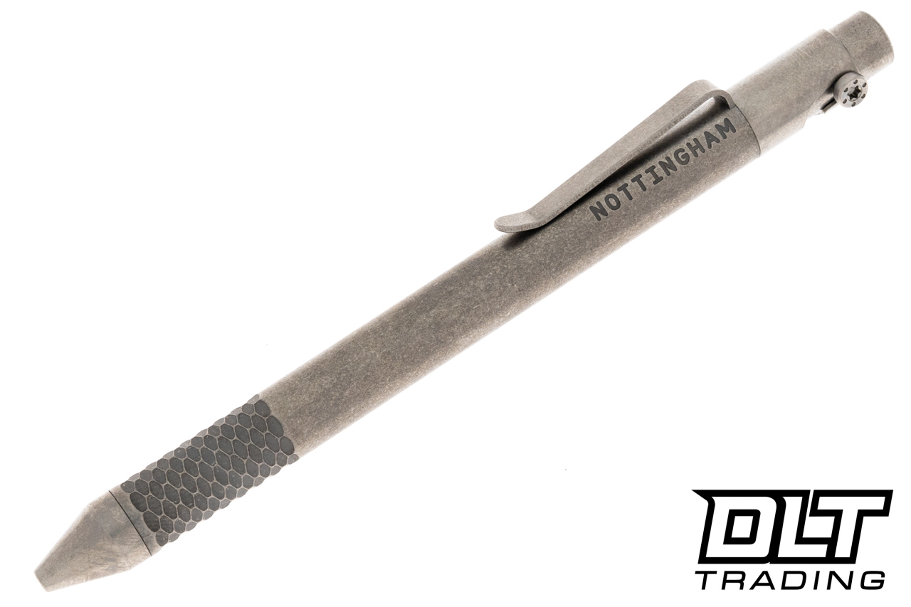 Nottingham Tactical ボールペン ボルトアクション Nottingham Tactical Nottabolt Titanium - Pilot G2 Full Size